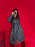 "RECORD OX88" leather imitation trench coat - GRAPHITE GREY